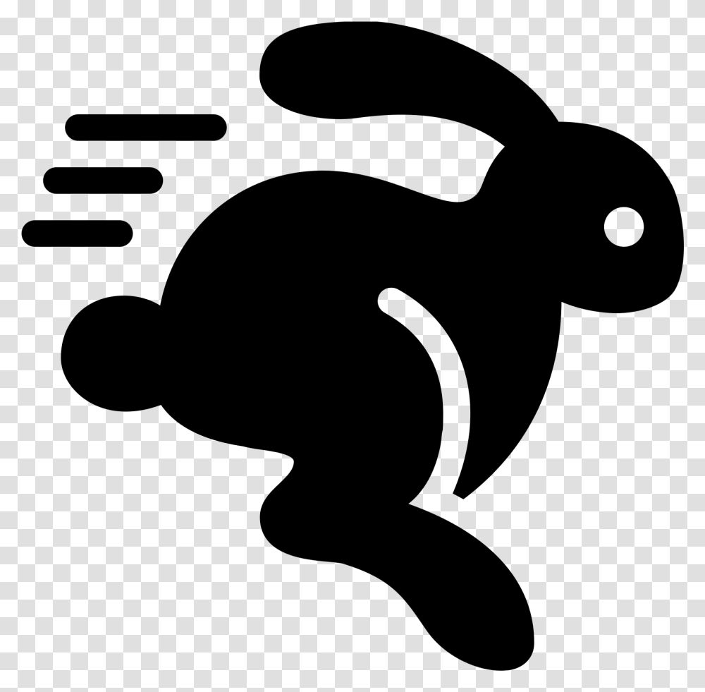 Running Rabbit Filled Icon Rabbit And Turtle Icon, Gray, World Of Warcraft Transparent Png