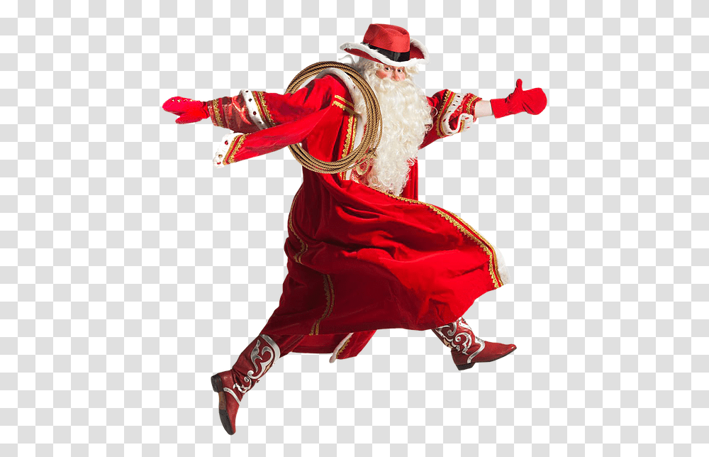 Running Santa, Performer, Person, Human, Dance Pose Transparent Png