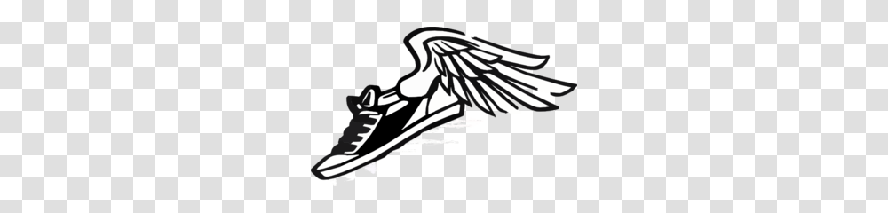 Running Shoe With Wings Clip Art, Animal, Bird, Stencil, Flying Transparent Png