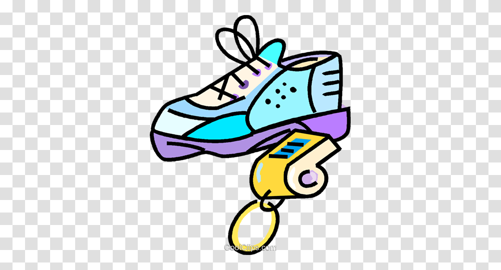 Running Shoes And Sports Whistles Royalty Free Vector Clip Art, Apparel, Footwear, Sneaker Transparent Png