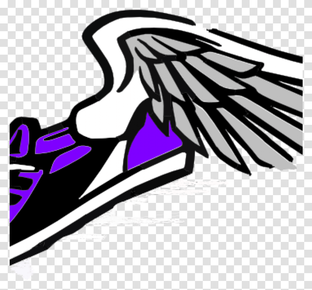 Running Shoes Clipart Running Shoe With Wings Clip Track Shoes Clipart, Eagle, Bird, Animal Transparent Png