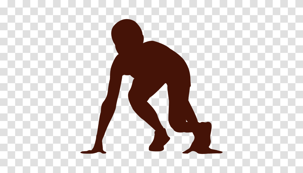 Running Start Position Race, Person, Silhouette, Light, People Transparent Png