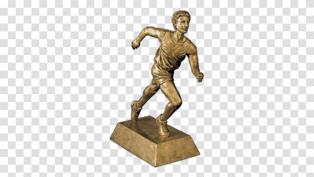 Running Trophy, Bronze, Person, Human, Gold Transparent Png