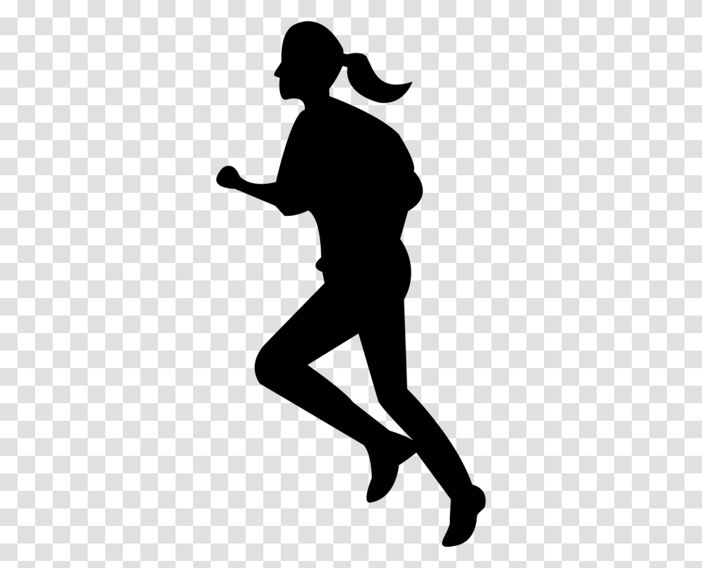 Running Woman Silhouette Download Girl, Gray, World Of Warcraft Transparent Png