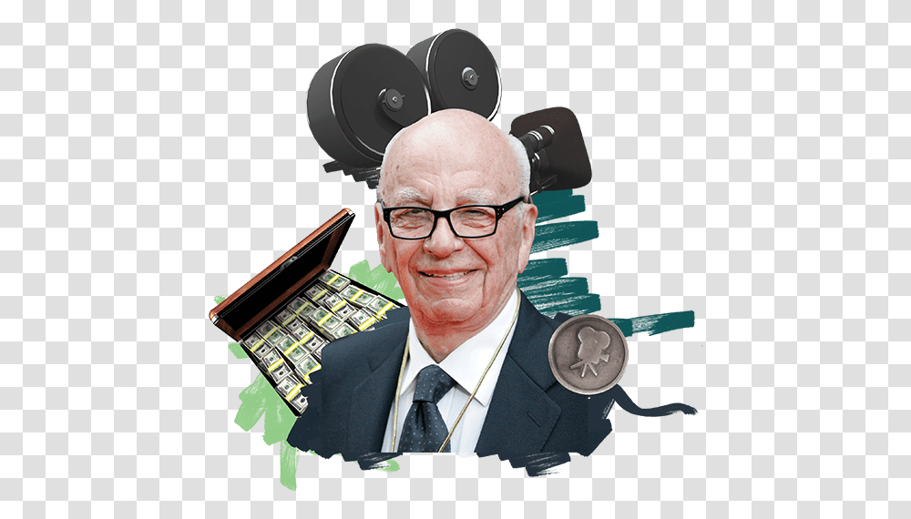 Rupert Murdoch Bel Air, Tie, Accessories, Person, Face Transparent Png