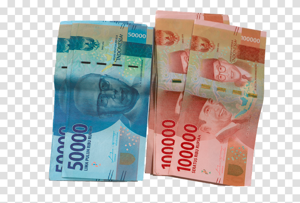 Rupiah Bills Money Wealth Rich Currency Finance Rupiah, Book, Dollar, Id Cards Transparent Png