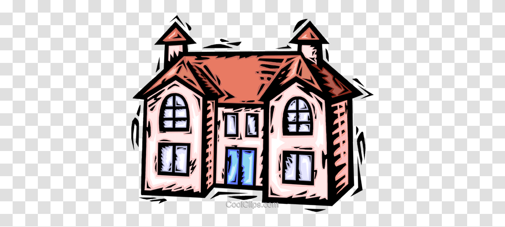 Rural Housing Royalty Free Vector Clip Art Illustration, Building, Cottage, House, Window Transparent Png