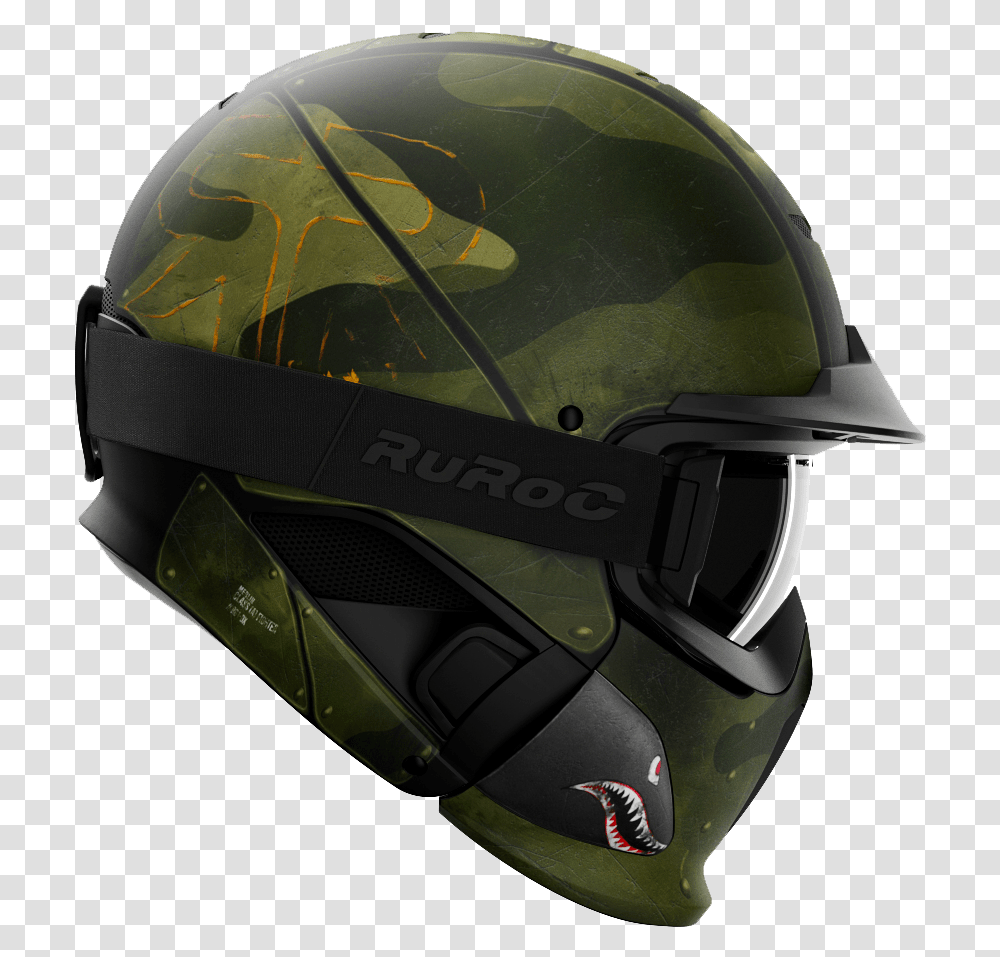 Ruroc Helmet While Riding Motorcycle Helmet, Clothing, Apparel, Crash Helmet Transparent Png