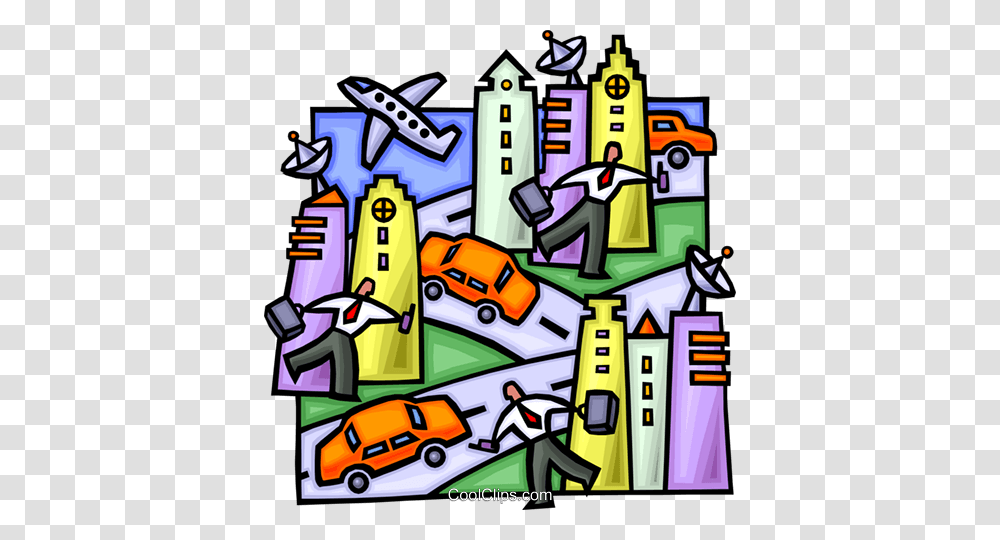 Rush Hour In The City Royalty Free Vector Clip Art Illustration, Wheel, Car, Vehicle, Transportation Transparent Png