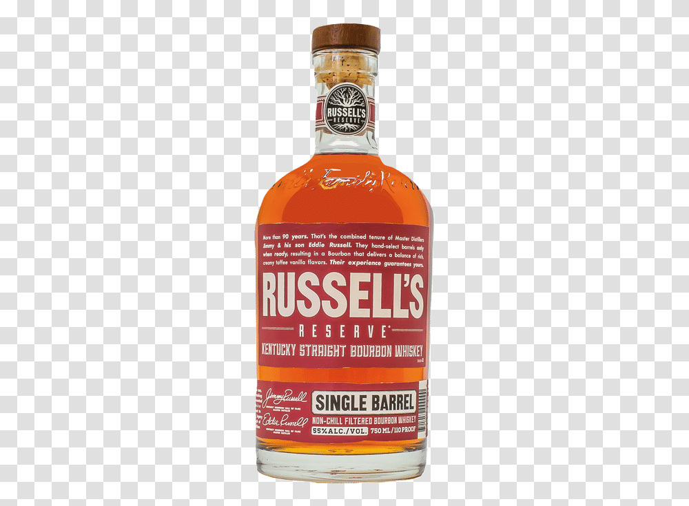 Russell S Reserve Single Barrel Barrel Select Bourbon Russell's Reserve Single Barrel Bourbon, Liquor, Alcohol, Beverage, Drink Transparent Png