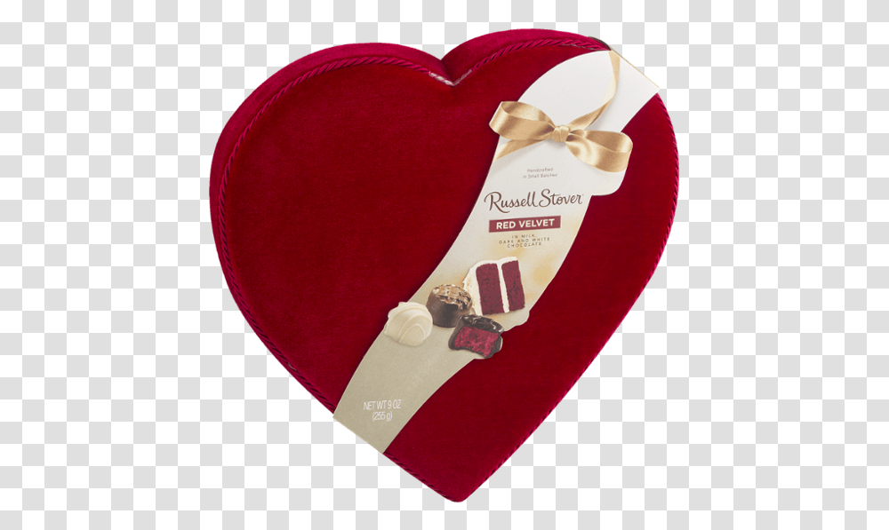Russell Stover Red Velvet Chocolate Hearts Nutrition, Cushion, Apparel, Maroon Transparent Png