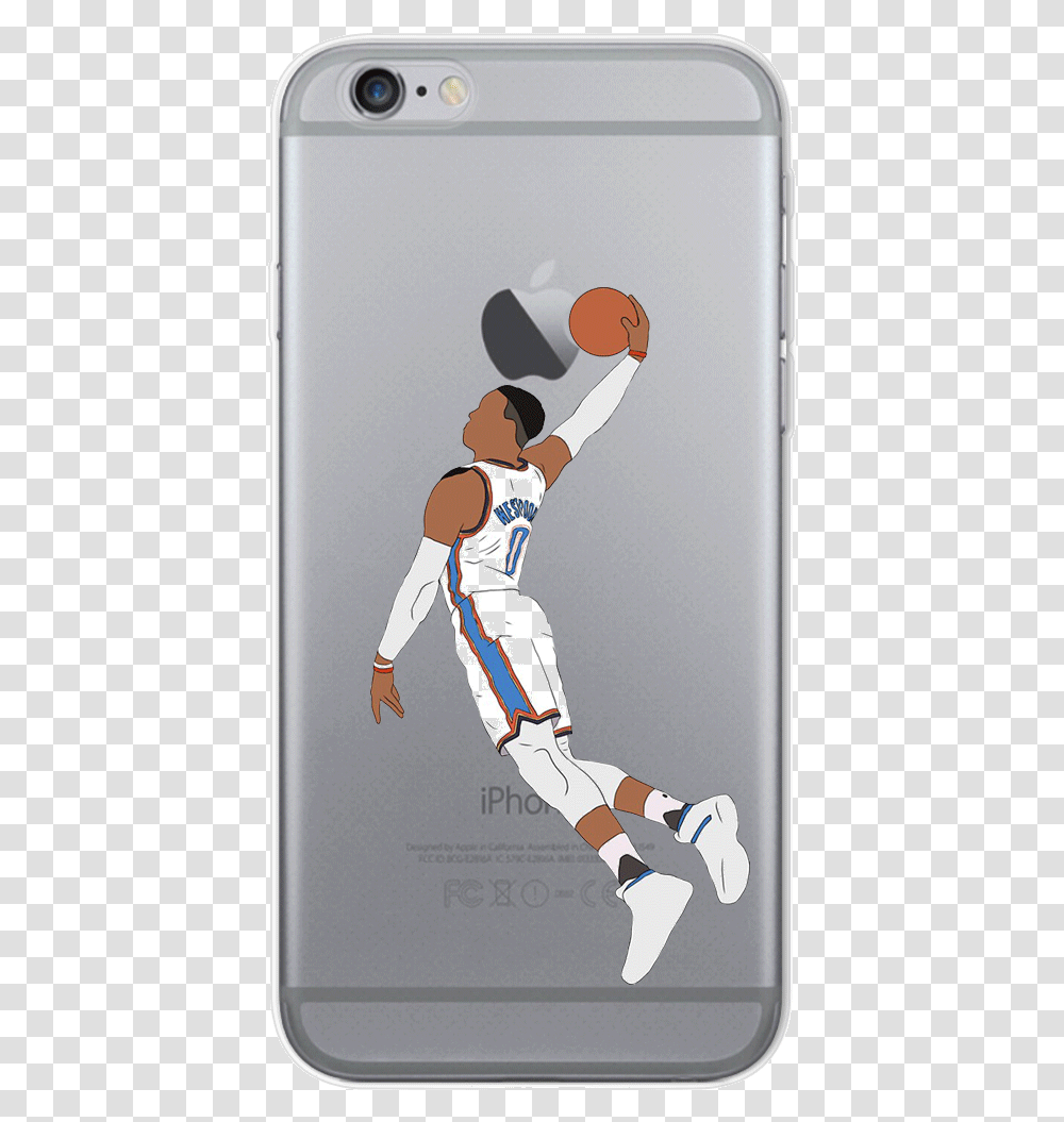 Russell Westbrook Dunk Iphone Case Dunk Russell Westbrook Art, Mobile Phone, Electronics, Person Transparent Png