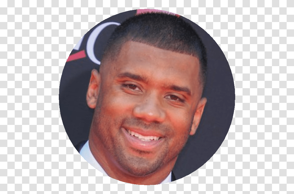 Russellwilson Green Circle, Face, Person, Human, Dimples Transparent Png