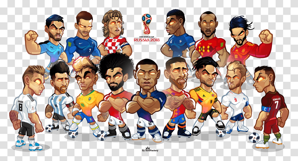 Russia 2018 Dreamteam World Cup Russia 2018 Mascotization Project, Person, Collage, Poster, Advertisement Transparent Png