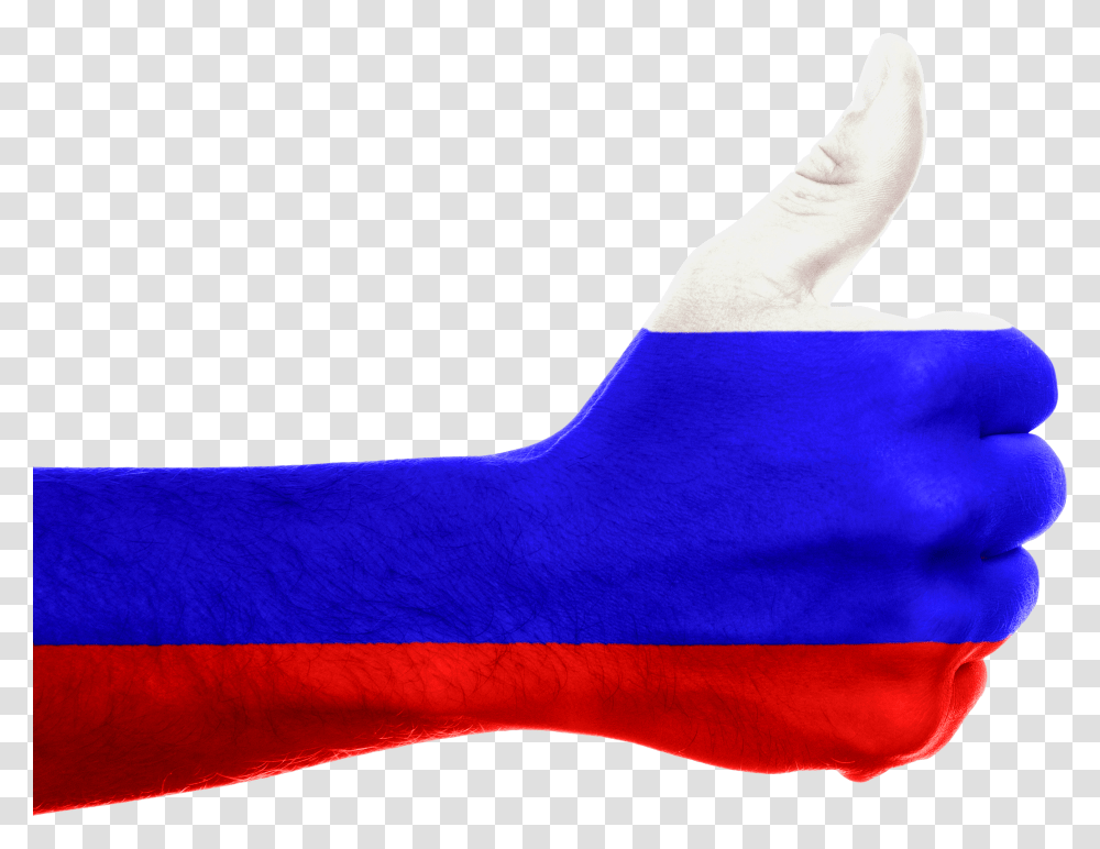 Russia Flag Thumbs Up, Apparel, Sock, Shoe Transparent Png