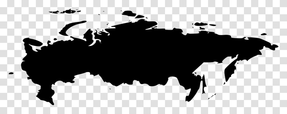 Russia Russia Map Black, Silhouette, Cow, Cattle, Mammal Transparent Png