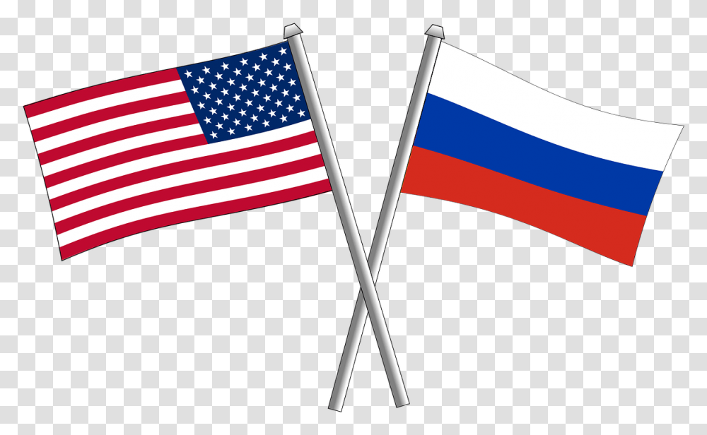 Russian And American Flags Kina Vs Usa, Stick Transparent Png