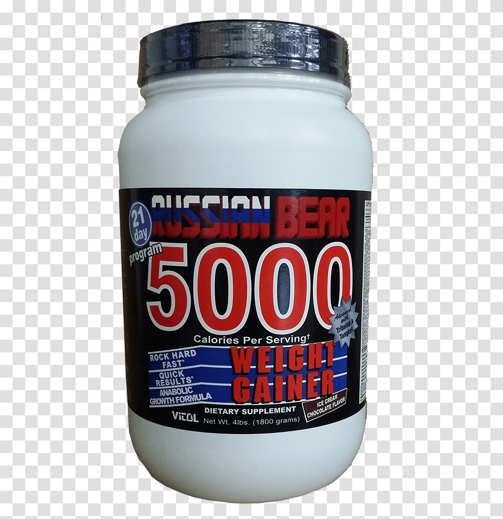 Russian Bear 5000 Mass Gainer, Beer, Alcohol, Beverage, Drink Transparent Png
