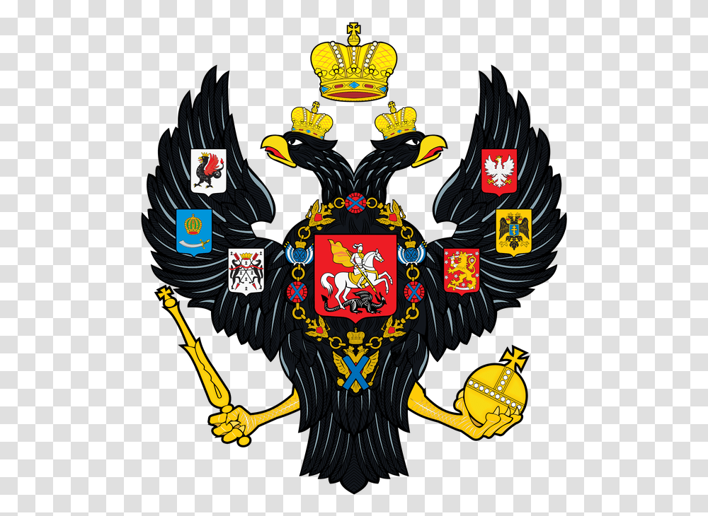 Russian Coat Of Arms Even Though Russia Russian Empire Coat Of Arms, Emblem, Symbol, Person, Human Transparent Png