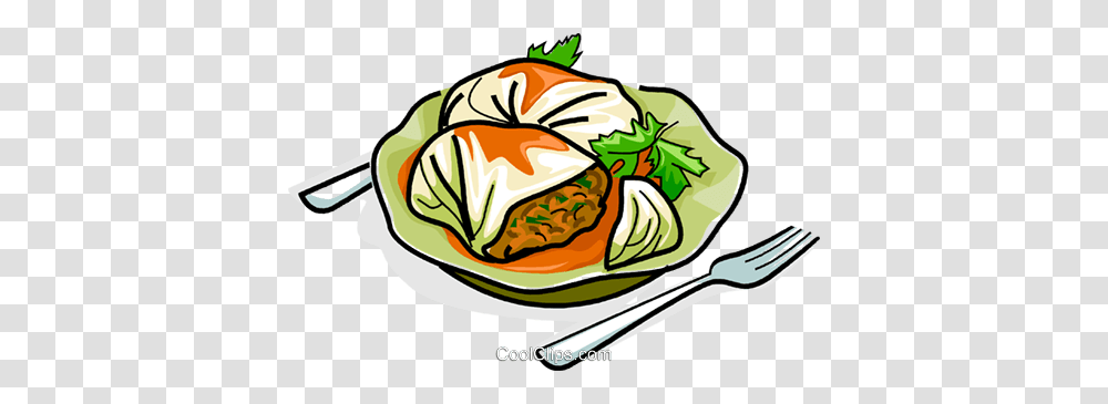Russian Cuisine Cabbage With Minced Meat Royalty Free Vector Clip, Food, Plant, Cutlery, Fork Transparent Png