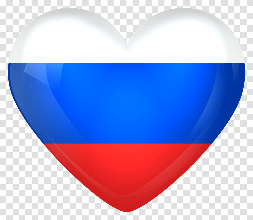 Russian Flag Heart Clipart Russian Flag Heart, Balloon, Plectrum, Triangle Transparent Png