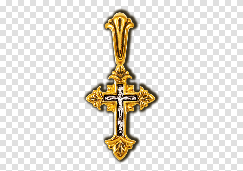 Russian Orthodox Cross, Crucifix, Gold Transparent Png