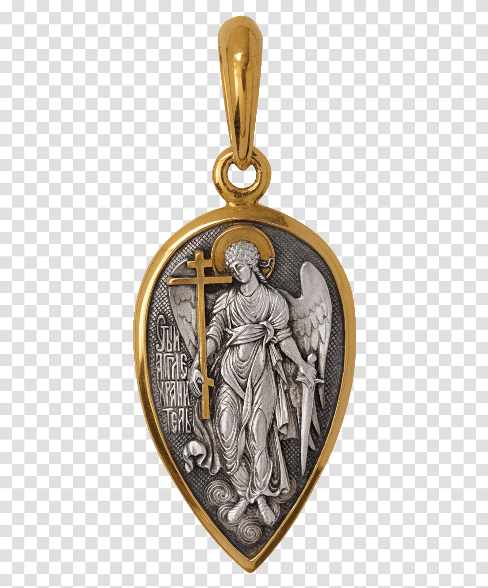 Russian Orthodox Silver Icon Medal Pendant Guardian Locket, Person, Human, Jewelry, Accessories Transparent Png