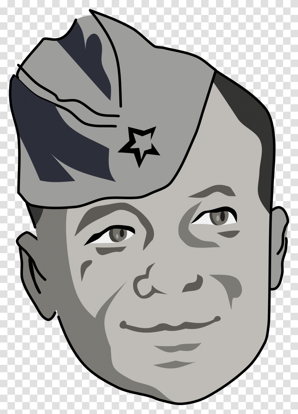 Russian Soldier Vasili Tyorkns, Head, Face, Stencil, Portrait Transparent Png
