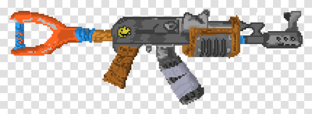 Rust Rust Ak47 Pixel Art Fortnite Gun, Weapon, Weaponry, Rifle, Construction Crane Transparent Png