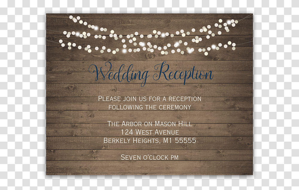 Rustic Barn Wood String Lights Wedding Reception Card Bachelorette Party, Paper, Advertisement, Poster Transparent Png