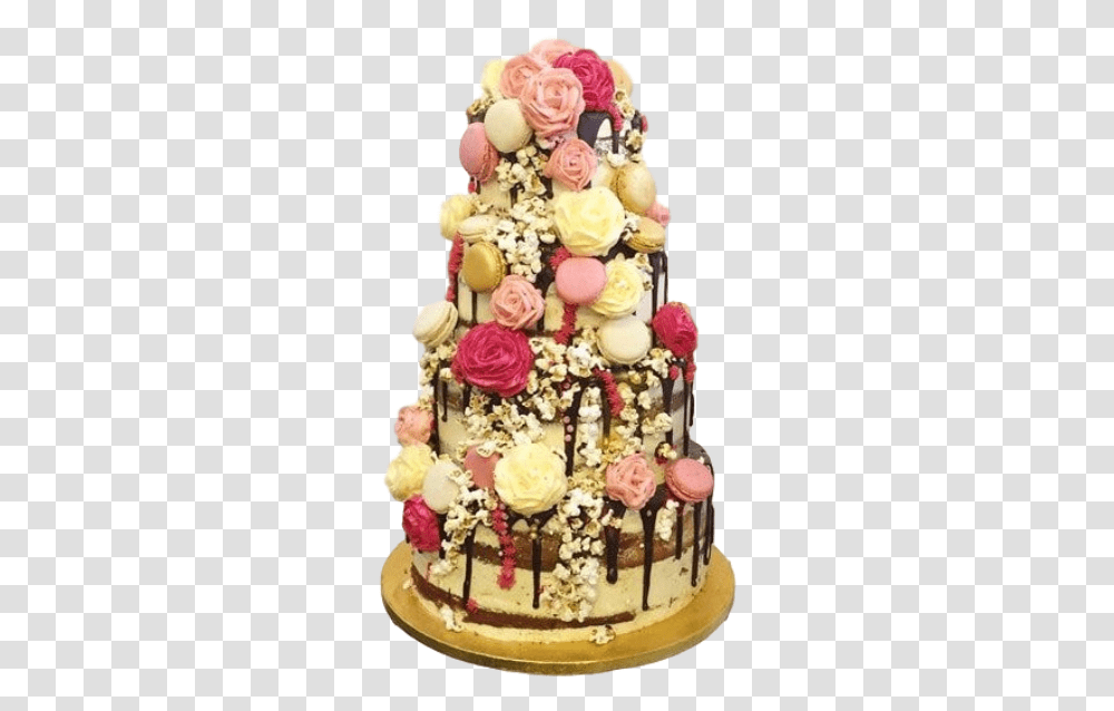 Rustic Chic Wedding Cake With Roses, Dessert, Food, Robe Transparent Png