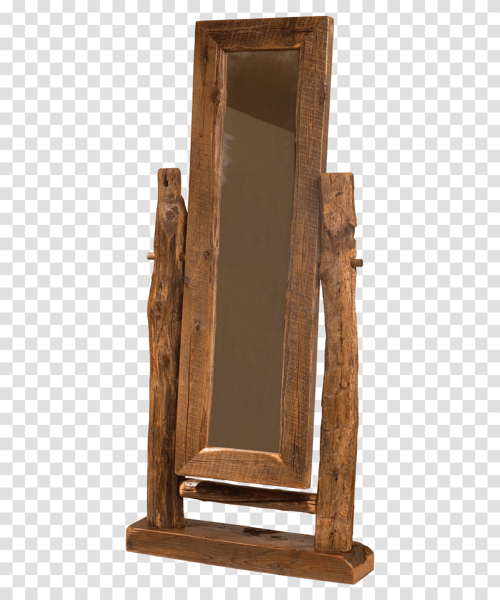 Rustic Stand Up Mirror, Wood, Bronze, Hardwood Transparent Png