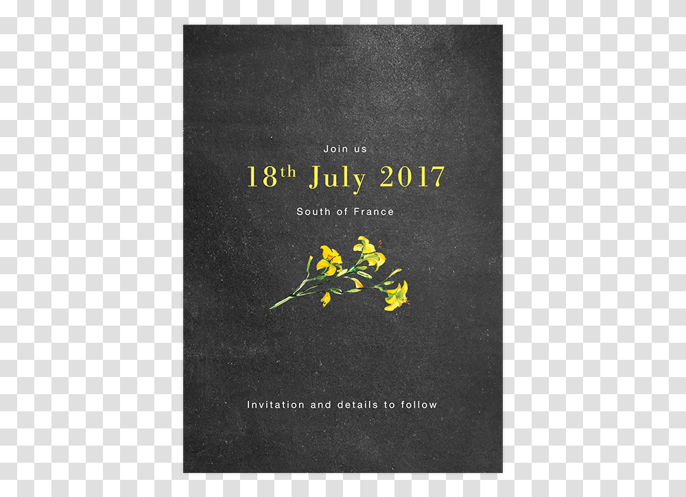 Rustic Yellow Flowers Wedding Save The Date Book Cover, Plant, Potted Plant, Vase, Jar Transparent Png