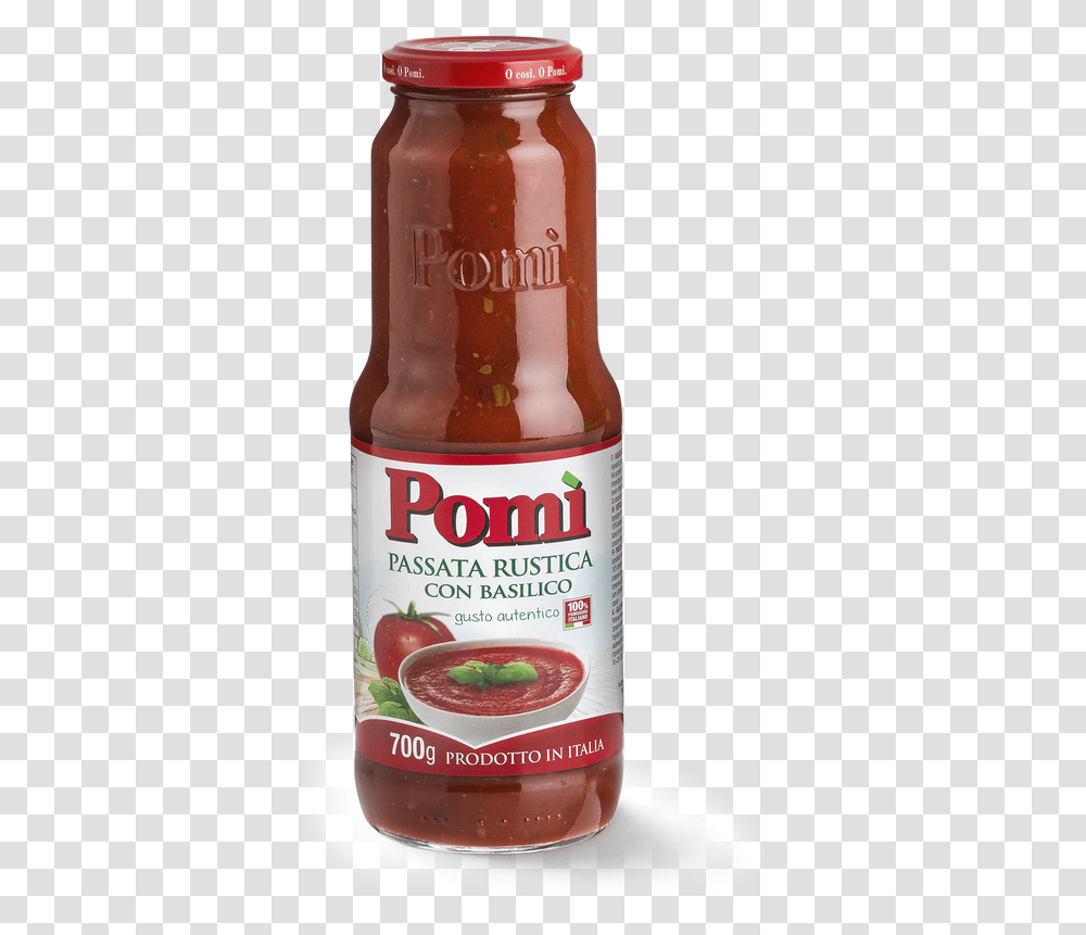 Rustica Tomato Sauce With Basil Pomi Passata Di Pomodoro, Ketchup, Food, Relish, Pickle Transparent Png