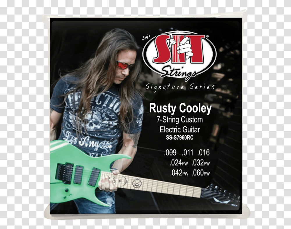 Rusty Cooley Signature 7 String, Person, Human, Guitar, Leisure Activities Transparent Png