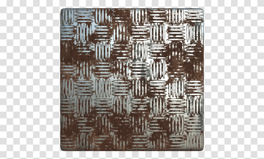 Rusty Metal Treadplate Texture With Classic Pattern Wood, Woven, Weaving, Chandelier, Lamp Transparent Png