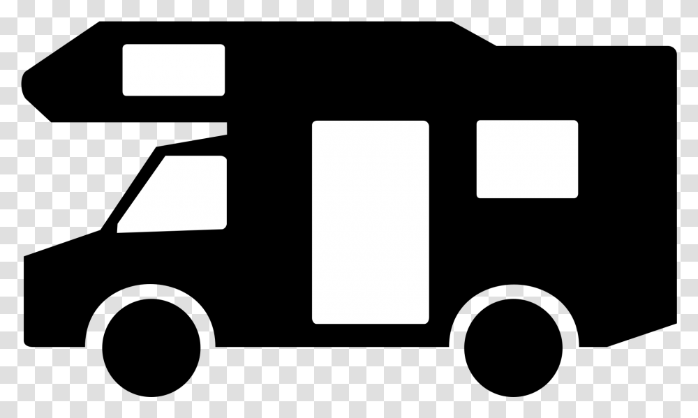 Rv Svg Outline Camping Rv Clipart Black And White, Logo, Label Transparent Png