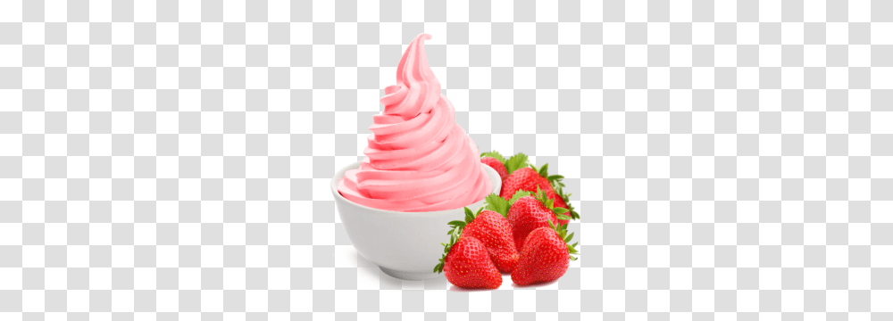 Rvsldr Miss Karens Frozen Yogurt, Strawberry, Fruit, Plant, Food Transparent Png