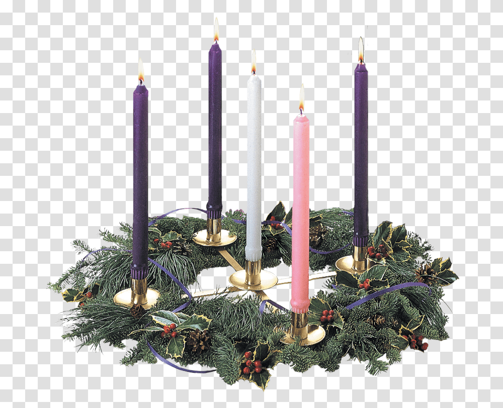 Rw 3380 Home Advent Wreath Advent Wreath, Candle, Plant, Fire, Flame Transparent Png