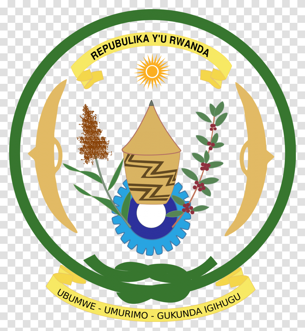 Rwanda Coat Of Arms, Emblem, Logo, Trademark Transparent Png