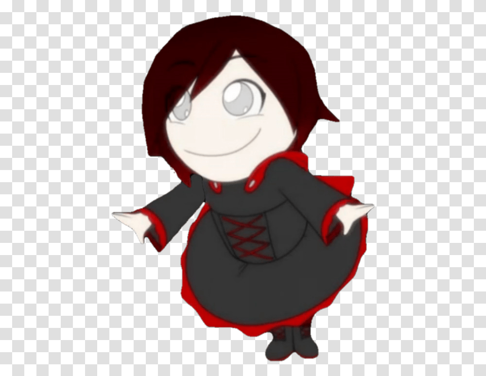 Rwby 6 Image Chibi, Clothing, Person, Hood, Photography Transparent Png
