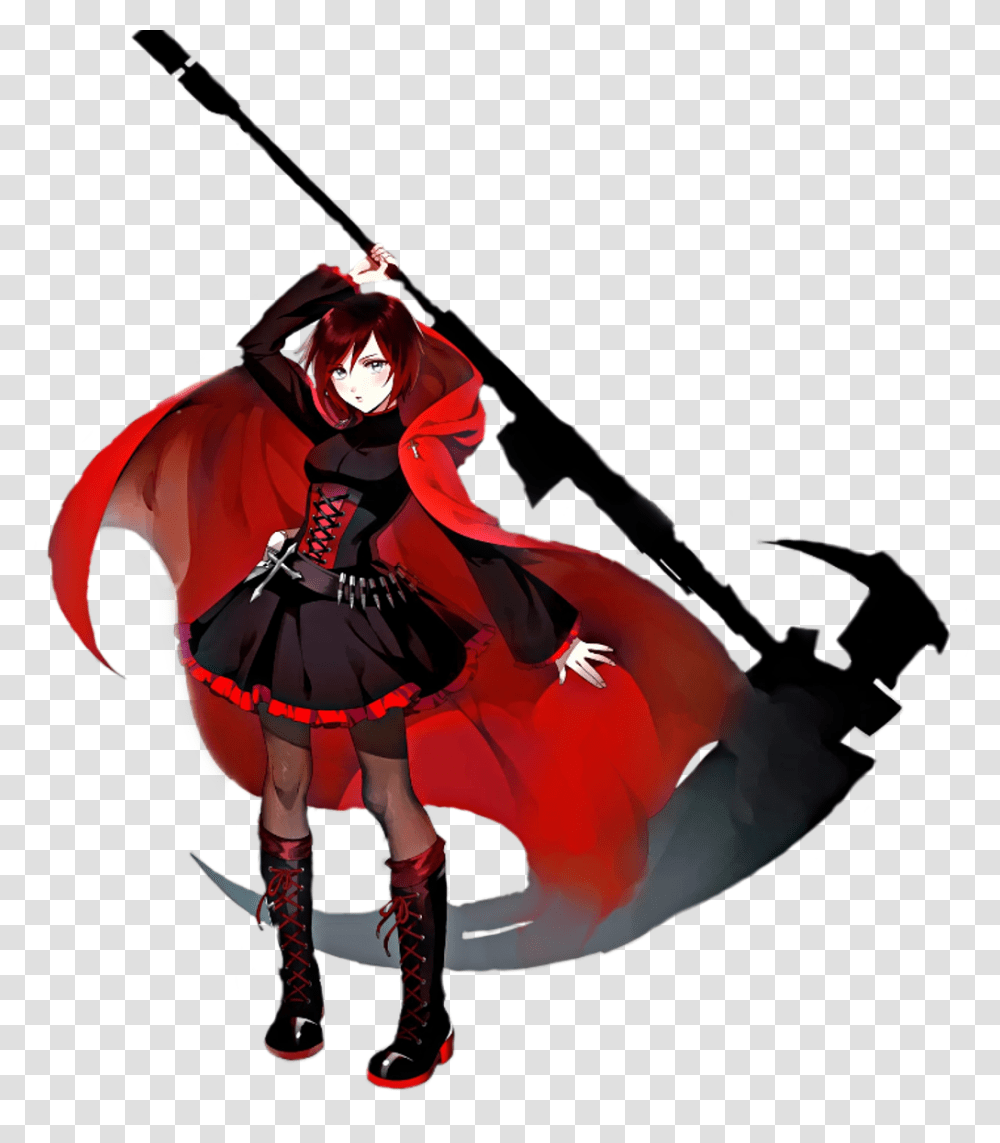 Rwby Blue Ruby Rose Rwby Ruby Volume 1 Outfit, Person, Human, Apparel Transparent Png