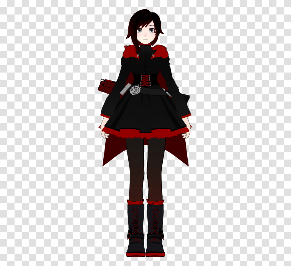 Rwby Ruby, Costume, Person, Coat Transparent Png