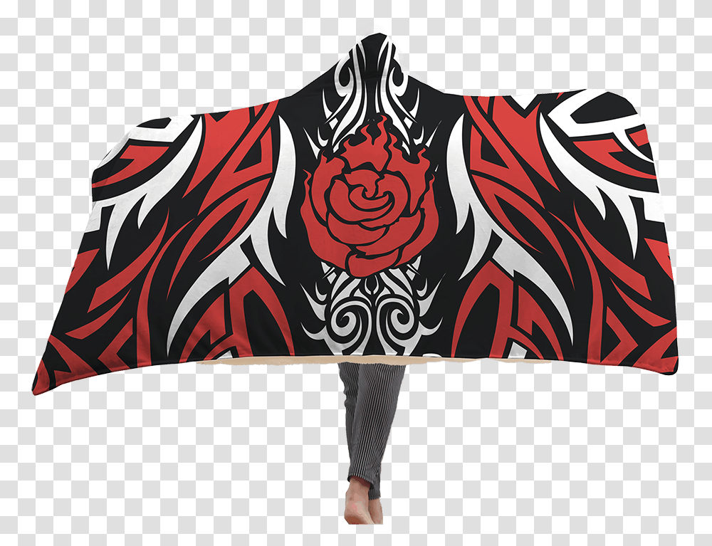 Rwby Ruby Rose Symbol Hooded Blanket Ruby Rose, Armor, Pillow Transparent Png