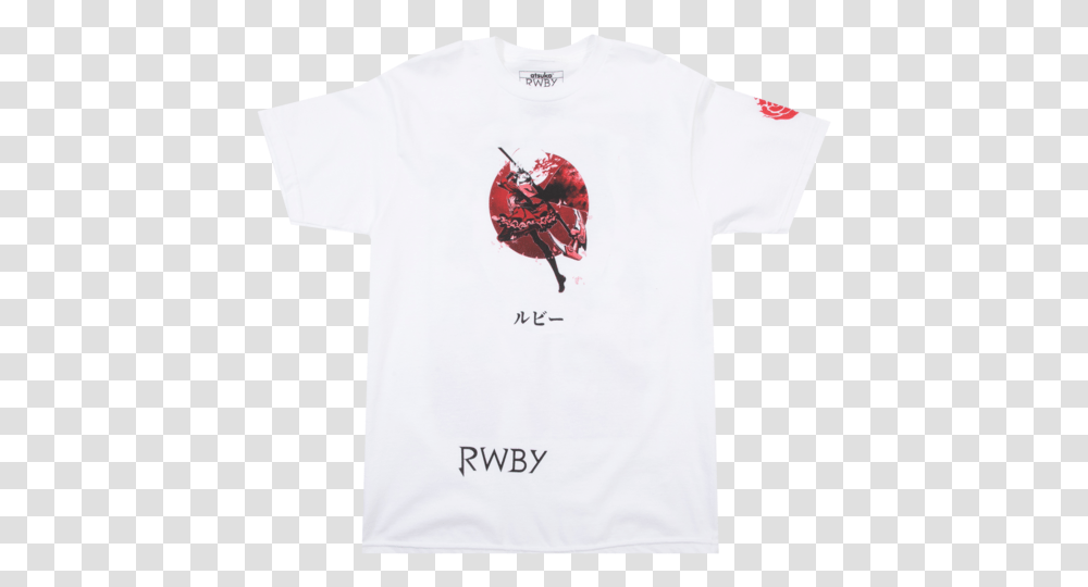 Rwby The Manga Ruby Fight White Tee Deadpool, Clothing, T-Shirt, Sleeve, Plant Transparent Png