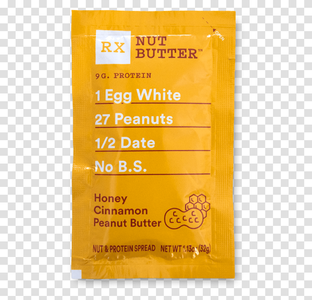 Rx Nut Butter Honey Cinnamon Peanut Butter Amber, Word, Number Transparent Png