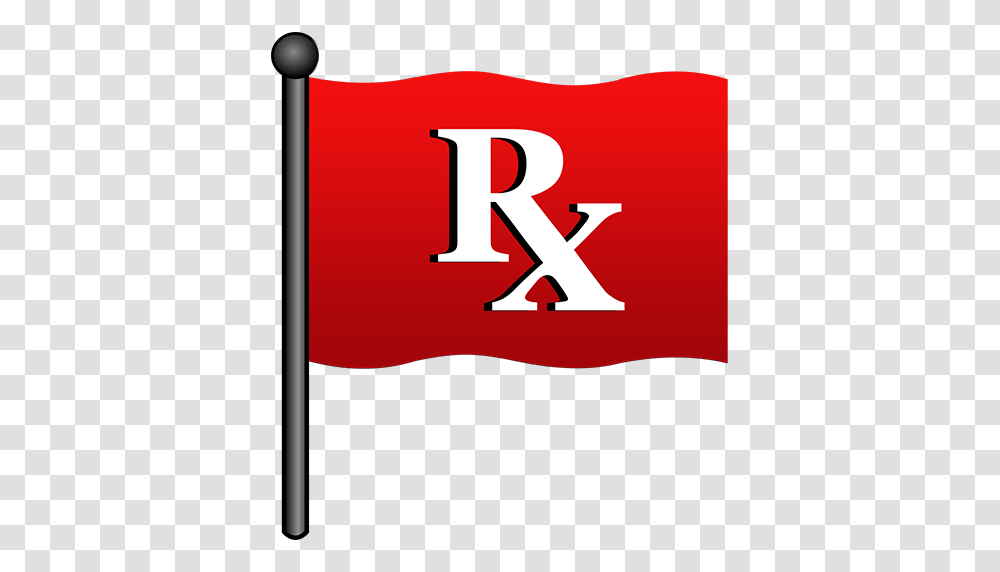 Rx Red Flag Clipart Image, Number, First Aid Transparent Png