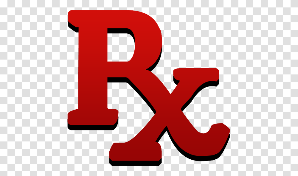 Rx Red Italic Three Dimensional Clipart Image, Logo, Trademark Transparent Png