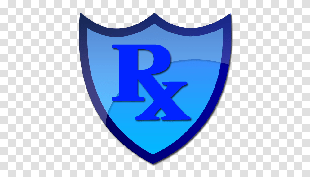 Rx Symbol Blue Shield Clip Art Clipart Image, Number, Logo, Trademark Transparent Png