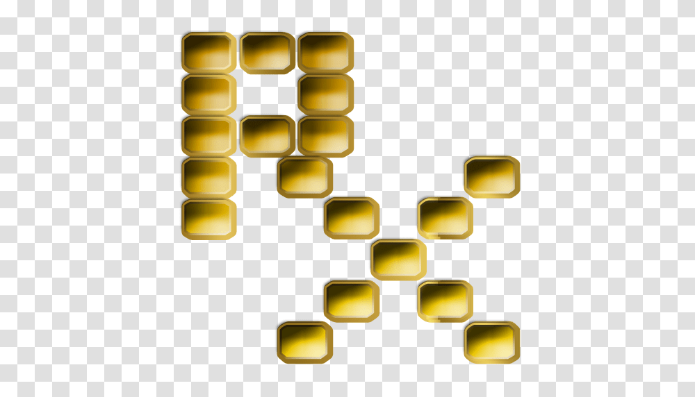 Rx Symbol Gold Dots Clipart Image, Food, Game, Honeycomb Transparent Png